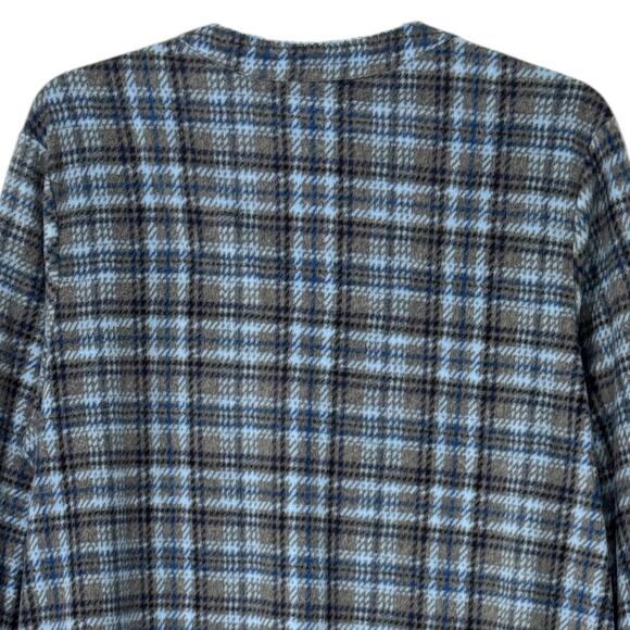 Vtg Celestial Dreams Fleece Nightgown 2X Blue Plaid Grandmacore Cottagecore Cozy - Picture 3 of 12